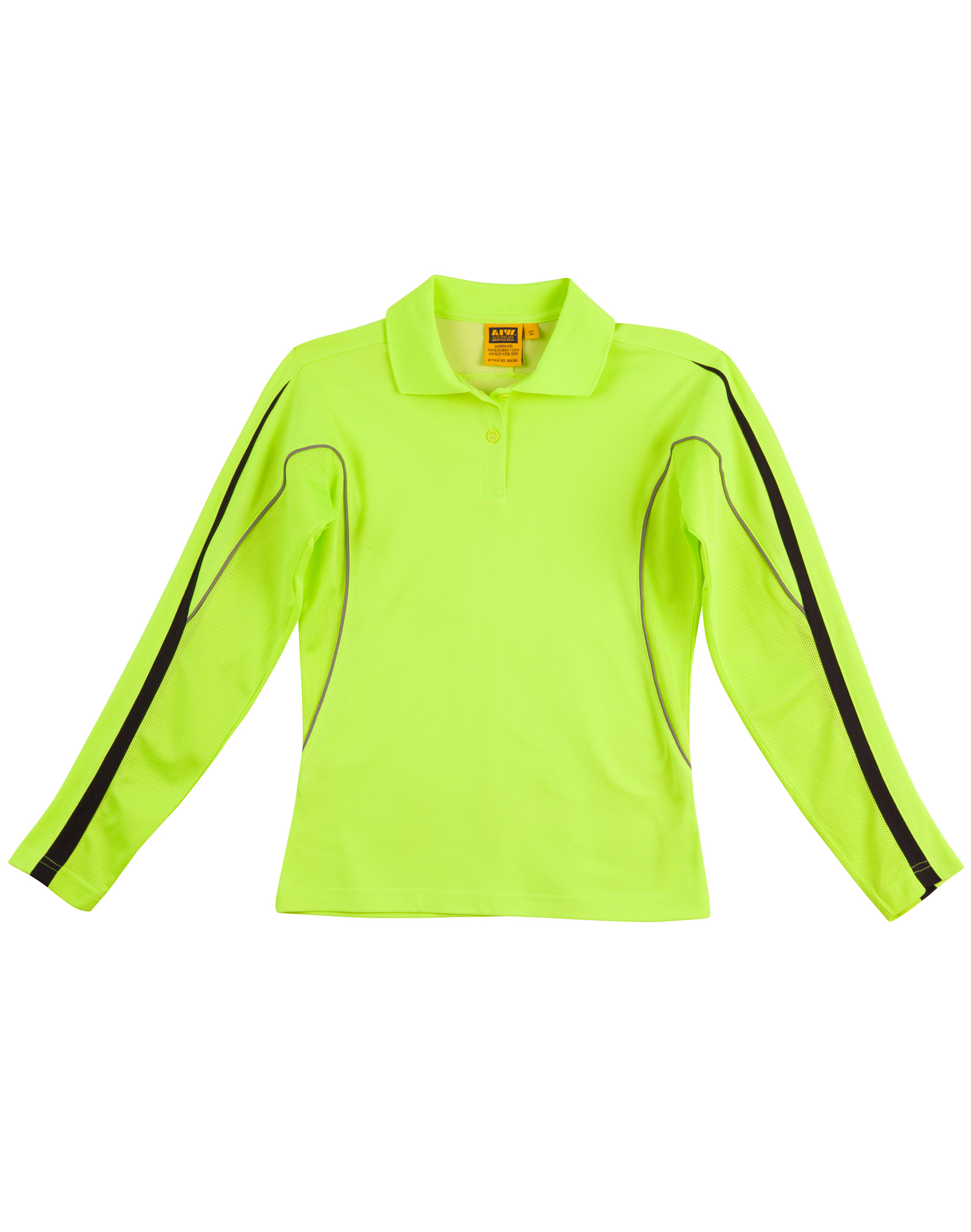 WinningSpirit SW34A-Ladies’ TrueDry® Long Sleeve Safety Polo